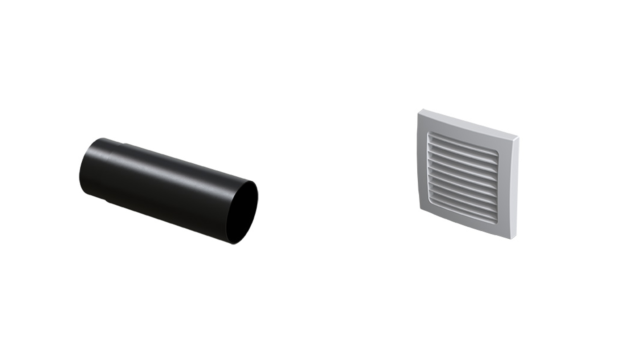 Kermi Wetterschutzgitter und Wandhülse für A12 Abluftgerät 