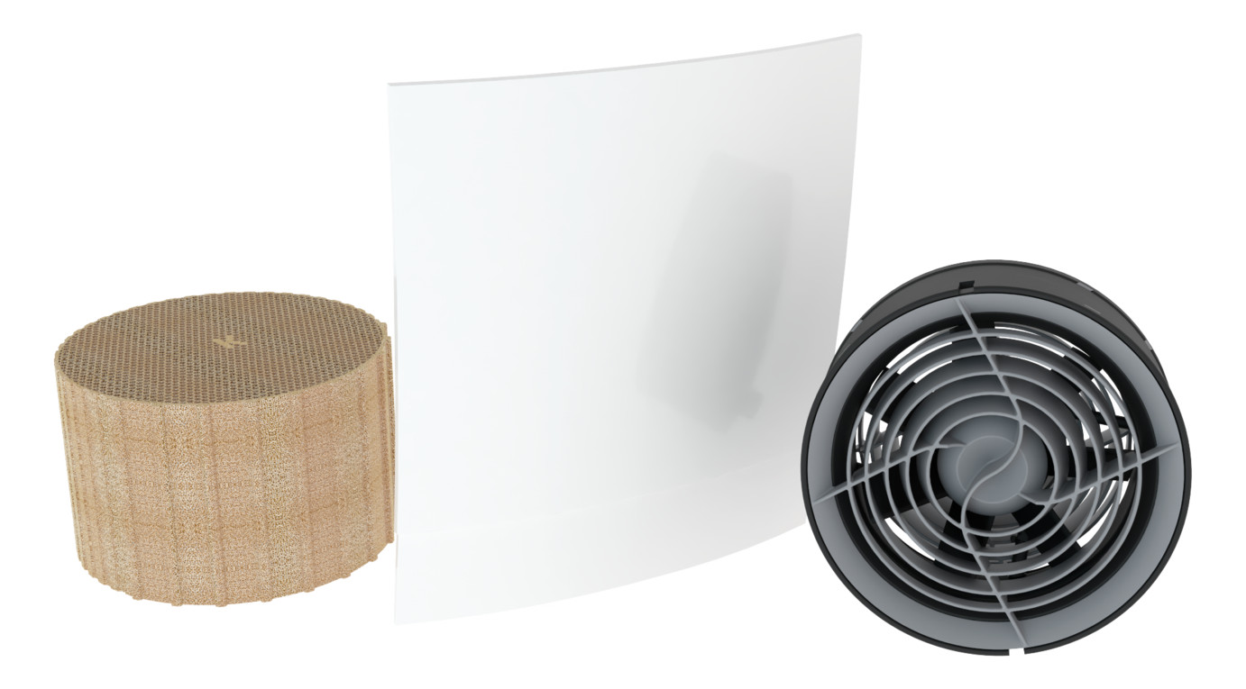 Kermi, x-well, D13 Fertigmontageset  mit Innenblende, Filter, Ventilatoreinheit, WRG