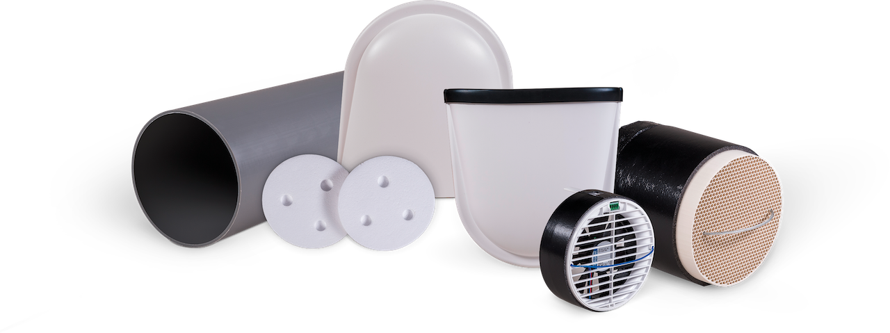 Pluggit iconVent 170 – Basis Komplettset mit Außen- und Innenblende Kunststoff