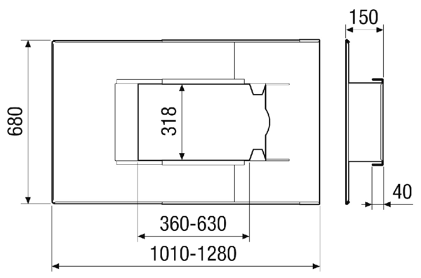 Dacheindeckrahmen PP 45 DER 36-55 von Maico  Dacheindeckrahmen PP 45 DER 36-55 von Maico